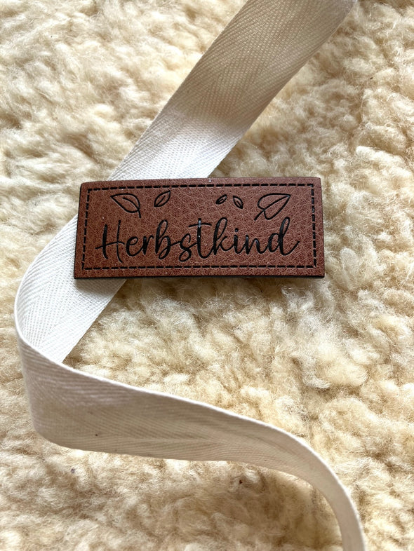 Kunstlederlabel "Herbstkind"