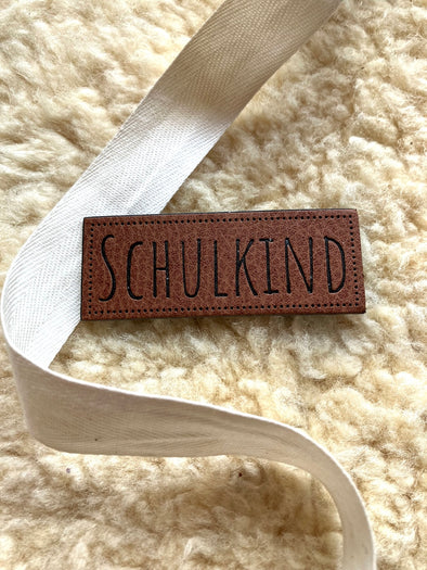 Kunstlederlabel "Schulkind"