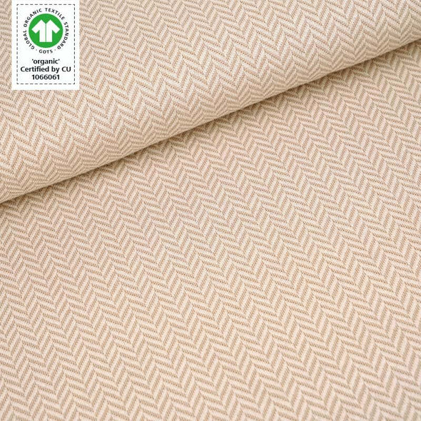 Fairtrade Bio Jacquard FishGrat Macadamia